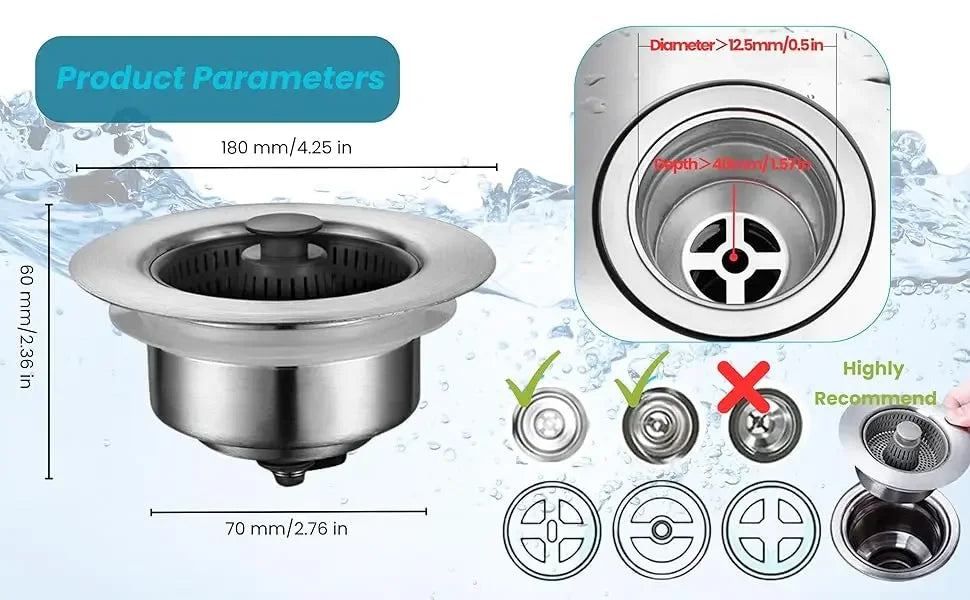 3-in-1 Kitchen Sink Strainer - Smart Shop (Online Store for wise shoppers) 