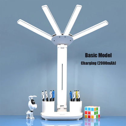 3-in-1 Multifunctional LED Desk Lamp with Fan, Calendar, and Clock