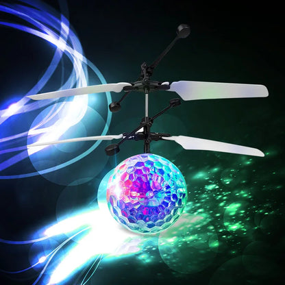 LED Gesture-Control Crystal Ball - Interactive Flying Toy with Colorful Lights