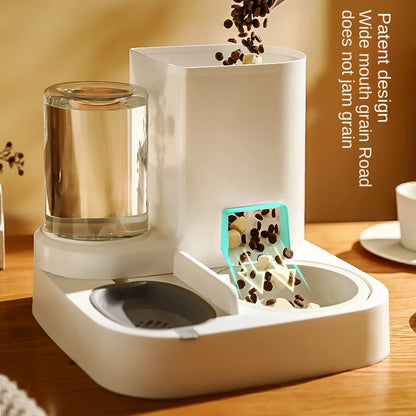 2-in-1 Automatic Cat and Dog Feeder with Water Dispenser