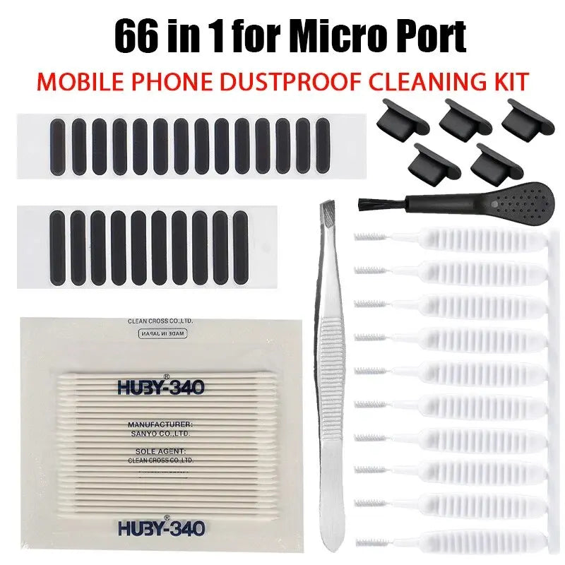 66-Piece Smartphone Speaker & Charging Port Cleaning Kit