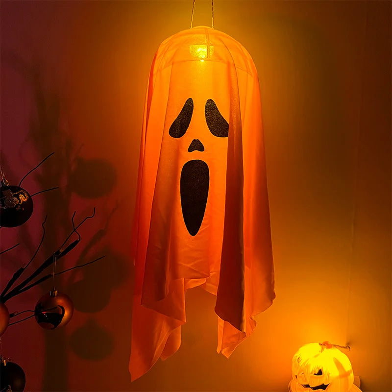 LED Glow Ghost Halloween Hanging Decoration with Lights