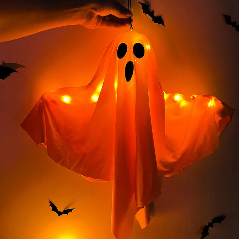 LED Glow Ghost Halloween Hanging Decoration with Lights