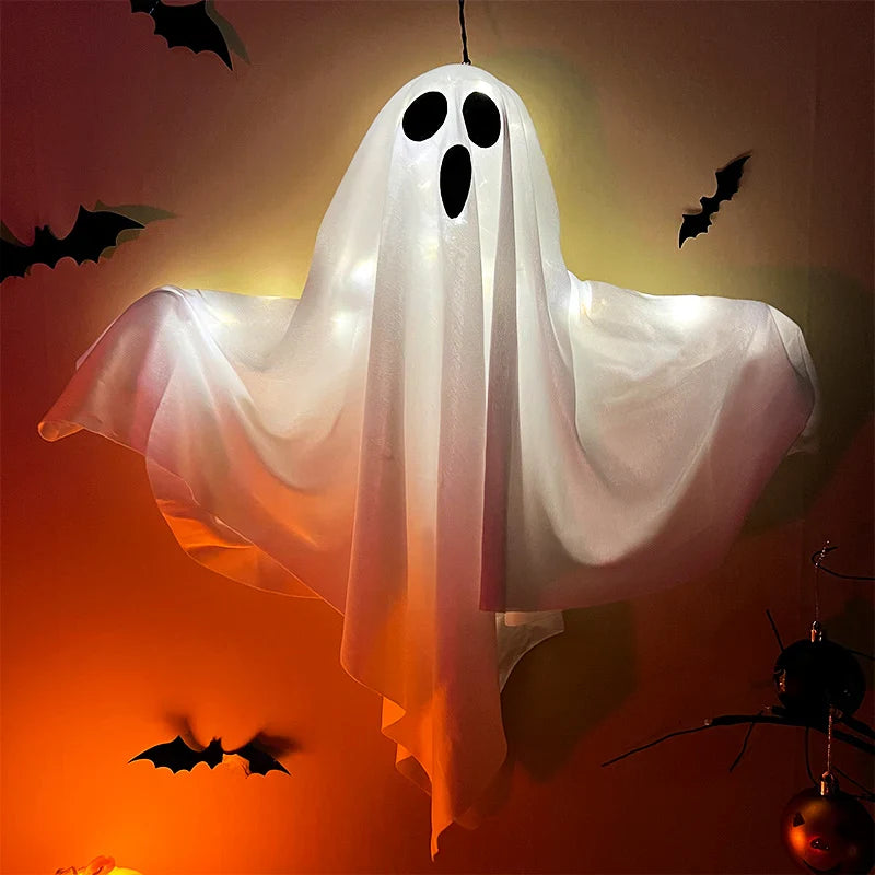 LED Glow Ghost Halloween Hanging Decoration with Lights