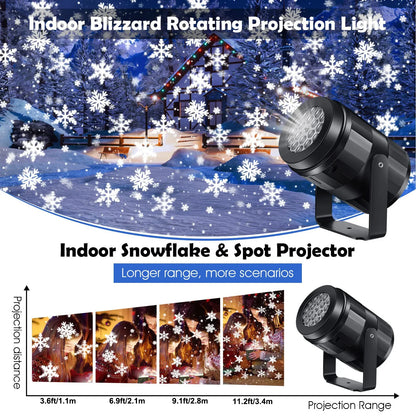 USB Christmas Projector Light – Snowflake or 16 Patterns Options