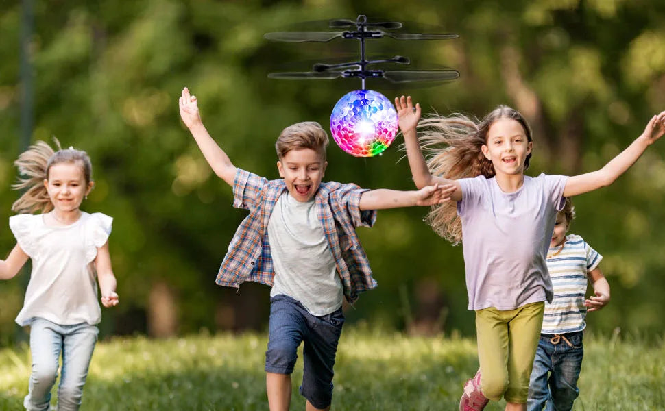 LED Gesture-Control Crystal Ball - Interactive Flying Toy with Colorful Lights