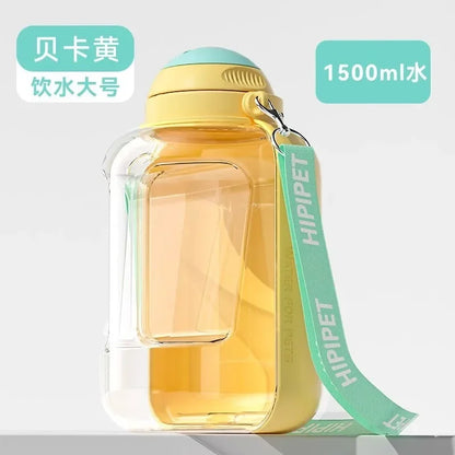 2-in-1 Portable Dog Water and Food Dispenser Bottle