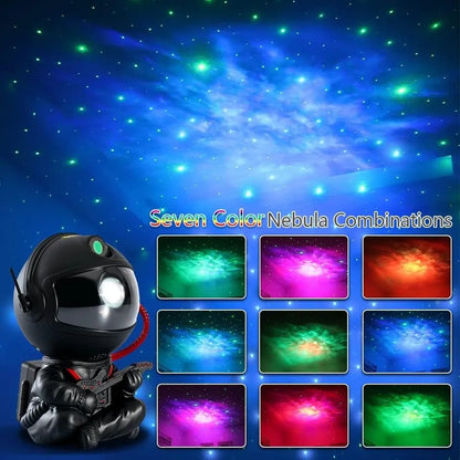 Astronaut Galaxy Star Projector Night Light – LED Nebula Ceiling Lamp