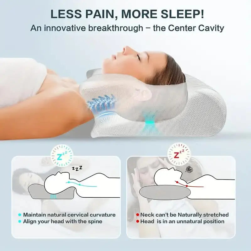 Cervical Orthopedic Memory Foam Neck Pillow