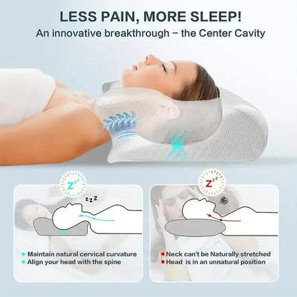 Cervical Orthopedic Memory Foam Neck Pillow