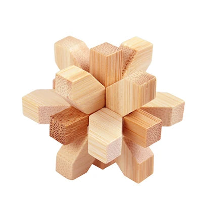 Wooden Kong Ming & Lu Ban Lock 3D IQ Puzzle Toy