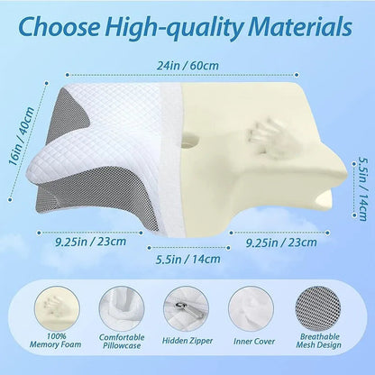 Cervical Orthopedic Memory Foam Neck Pillow