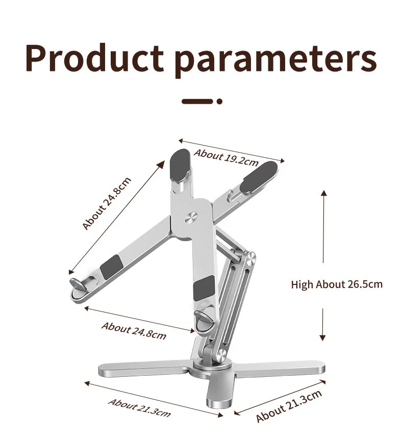 Foldable Aluminum Alloy Rotating Laptop Stand - Smart Shop (Online Store for wise shoppers) 