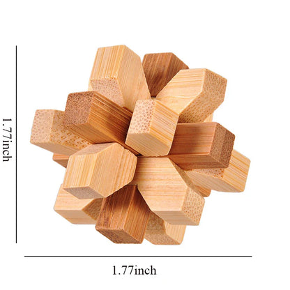 Wooden Kong Ming & Lu Ban Lock 3D IQ Puzzle Toy