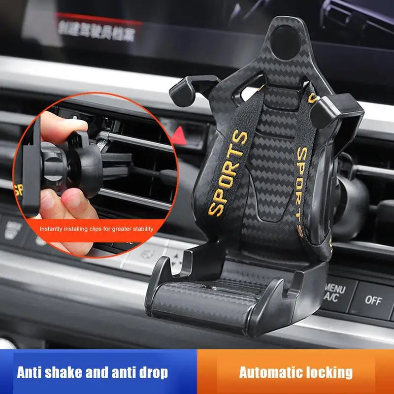 Racing Seat Car Air Vent Mobile Holder - Smart Shop (Online Store for wise shoppers) 