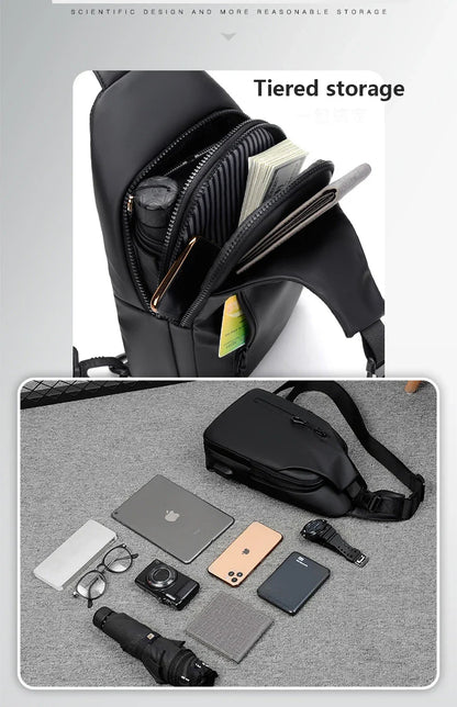 Waterproof Chest Bag with USB Charging Interface - Smart Shop (Online Store for wise shoppers) 