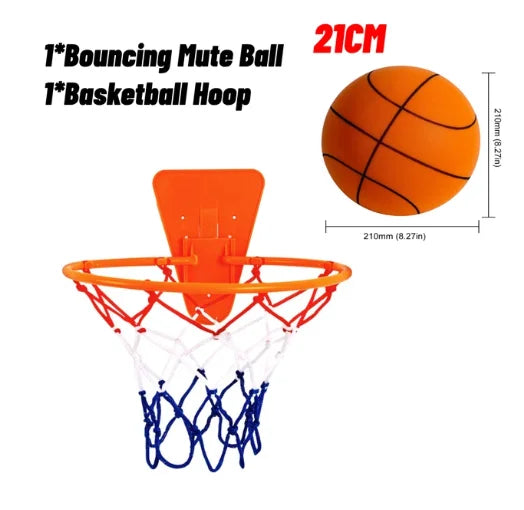 Kids Indoor Silent Basketball - High-Resilience Foam Ball