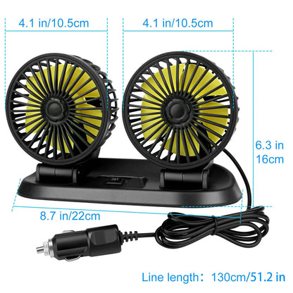 Portable Dual Head Car Air Cooling Fan - Smart Shop (Online Store for wise shoppers) 