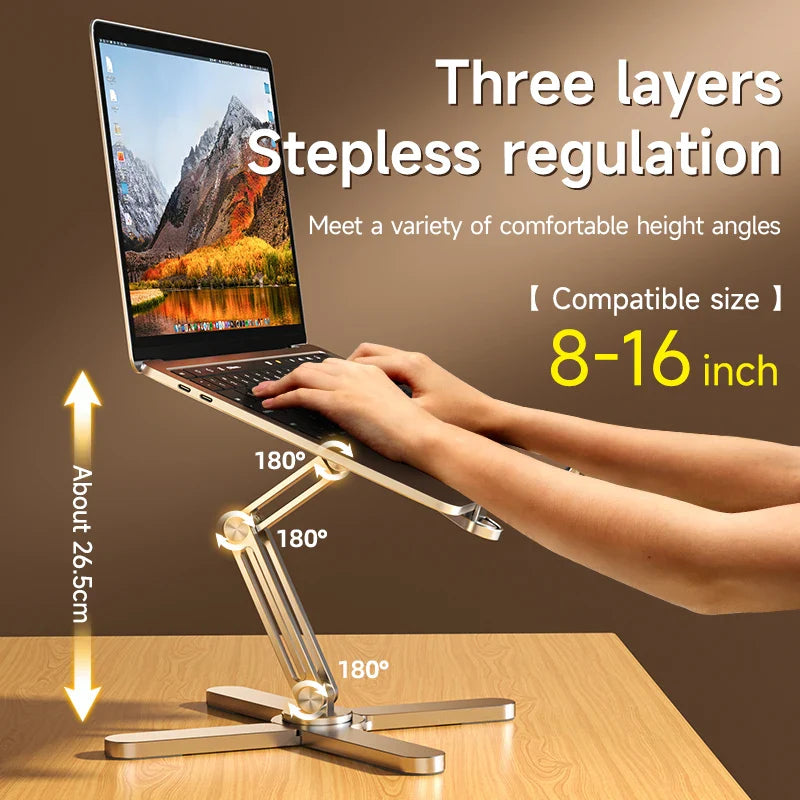 Foldable Aluminum Alloy Rotating Laptop Stand - Smart Shop (Online Store for wise shoppers) 