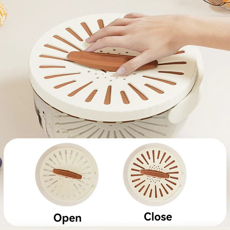 Foldable Handle Drain Basket with Lid - Smart Shop (Online Store for wise shoppers) 