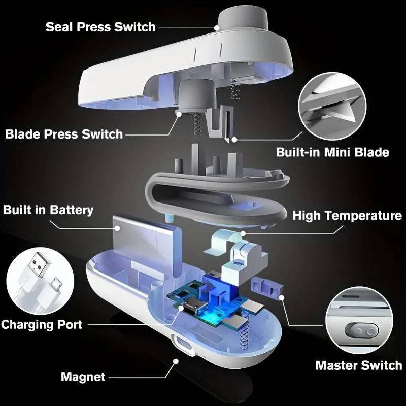 Portable 2-in-1 Rechargeable Mini Heat Sealer