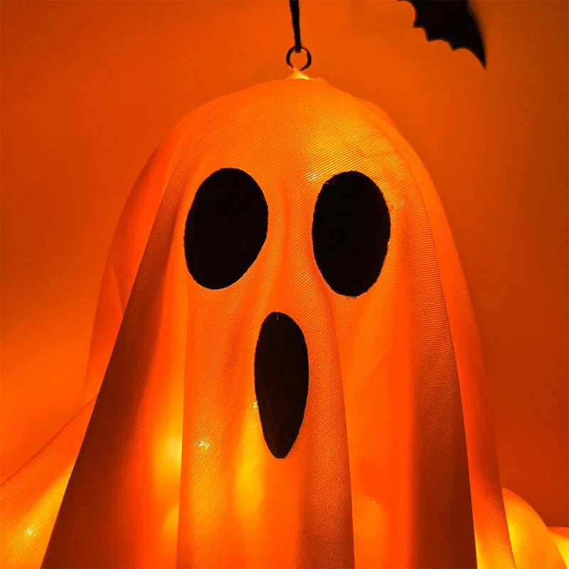 LED Glow Ghost Halloween Hanging Decoration with Lights