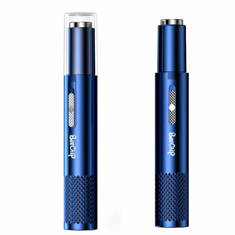 USB Rechargeable Nose and Ear Hair Trimmer – Unisex Metal Electric Shaver