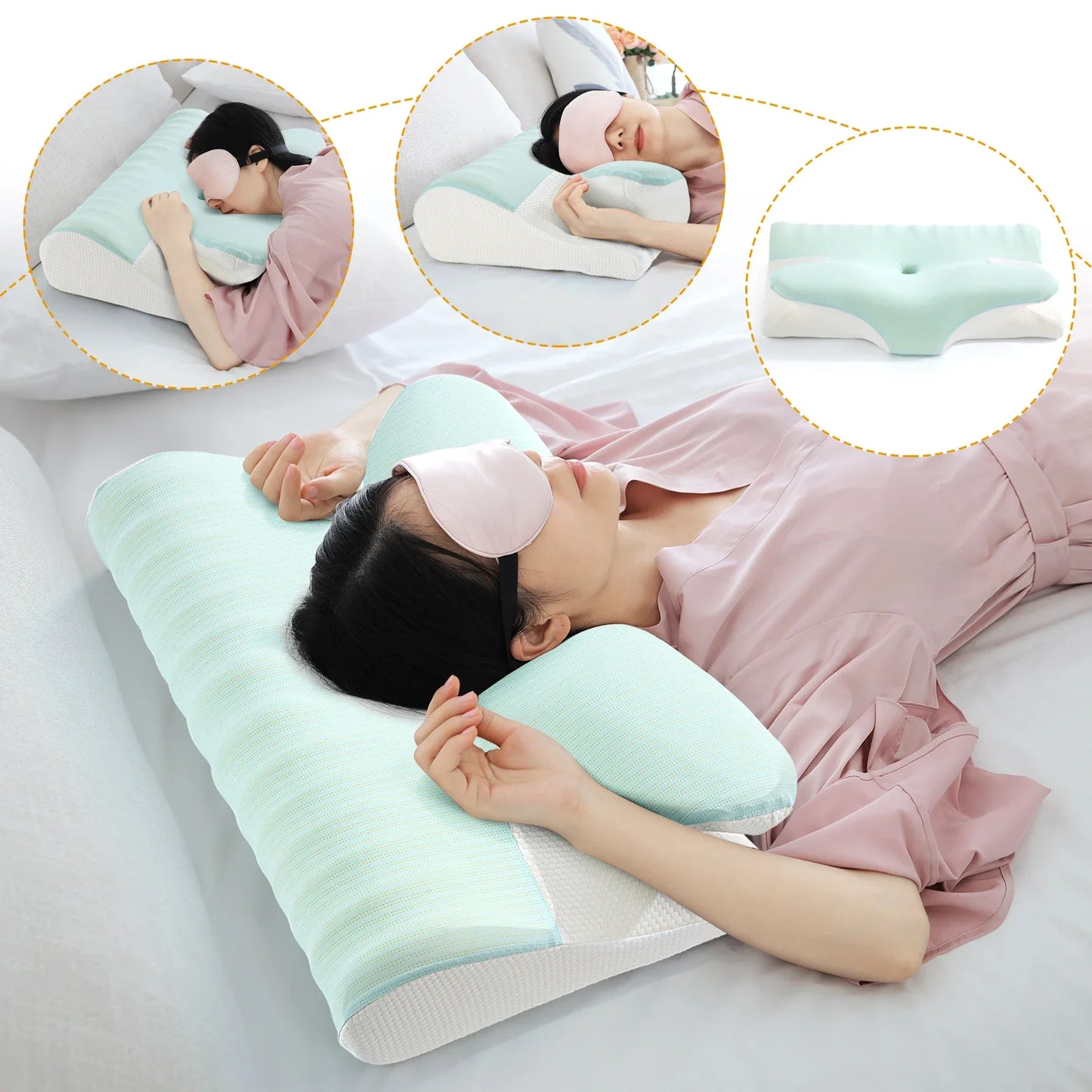 Cervical Orthopedic Memory Foam Neck Pillow