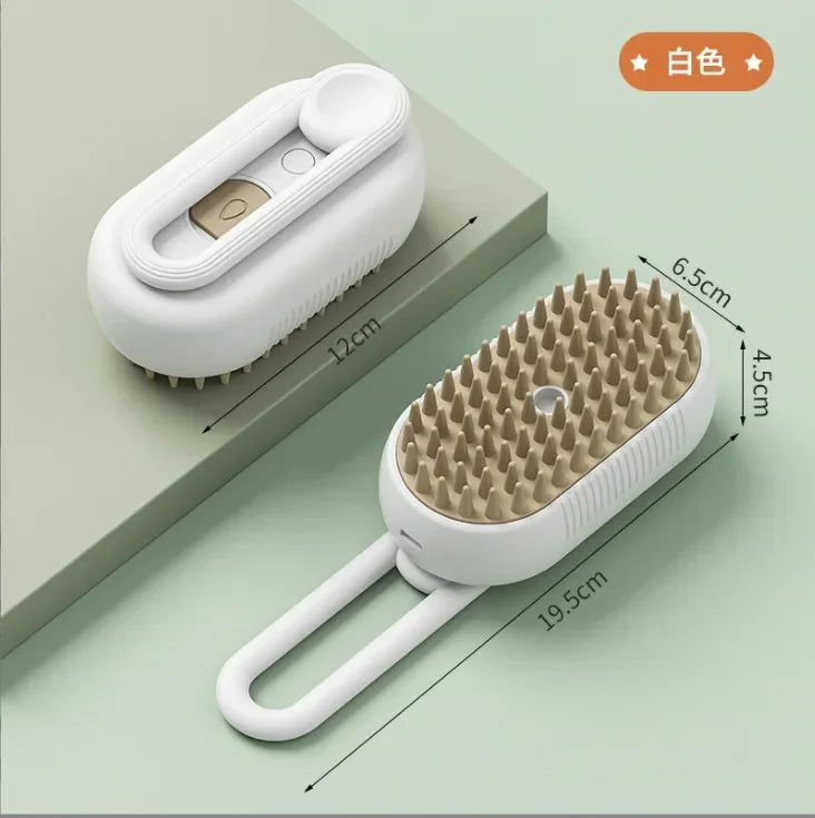 4-in-1 Steam Brush for Dogs and Cats - Pet Grooming & Hair Removal Tool