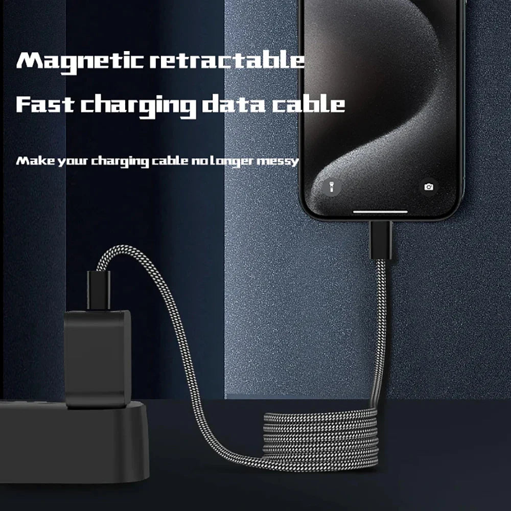 Magnetic Retractable Fast Charging Data Cable - Smart Shop (Online Store for wise shoppers) 