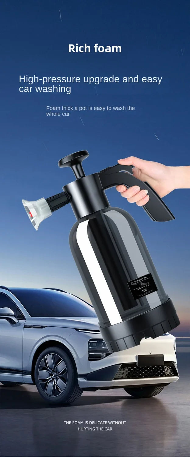 2L Hand Pump Foam Sprayer – High-Pressure Car Wash Foam Cannon