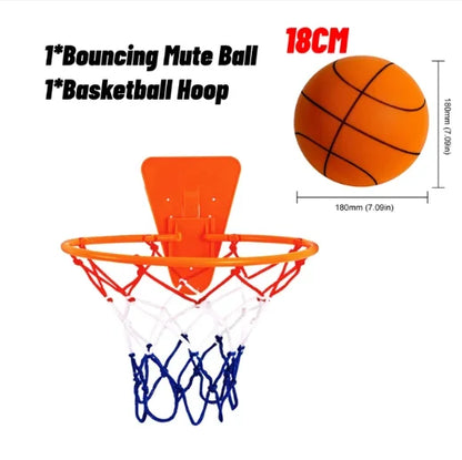 Kids Indoor Silent Basketball - High-Resilience Foam Ball