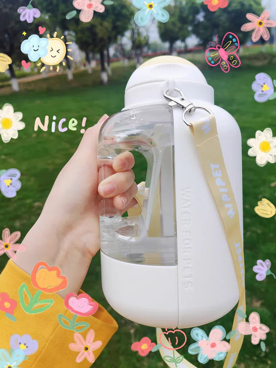 2-in-1 Portable Dog Water and Food Dispenser Bottle