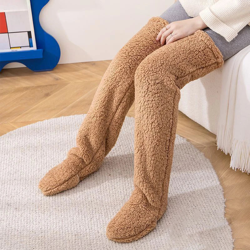 Over Knee High Fuzzy Socks - Smart Shop (Online Store for wise shoppers) 