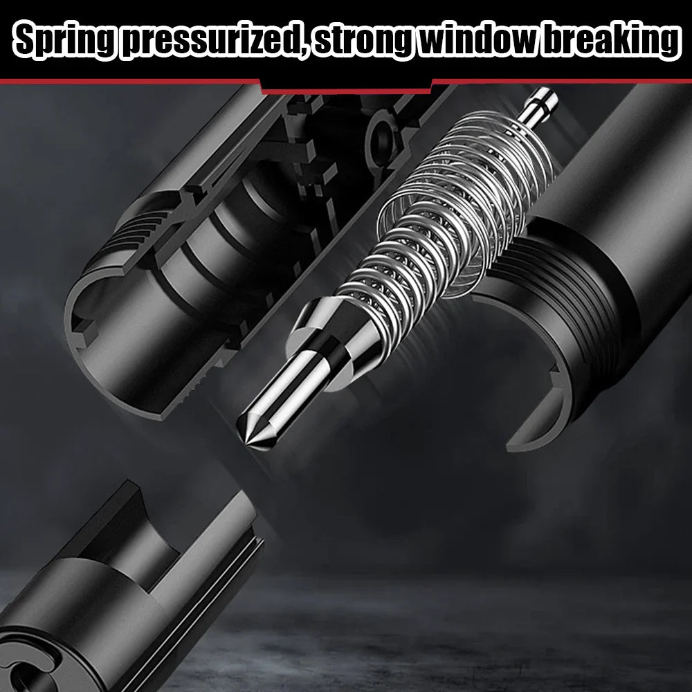 2-in-1 Car Emergency Glass Breaker & Seatbelt Cutter – High-Strength Rescue Tool