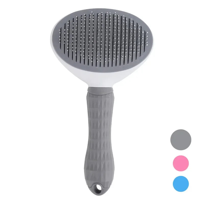 Pet Grooming Brush for Dogs & Cats – Stainless Steel Comb for Long Hair