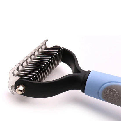 Professional Dual-Head Pet Deshedding Brush & Knot Remover