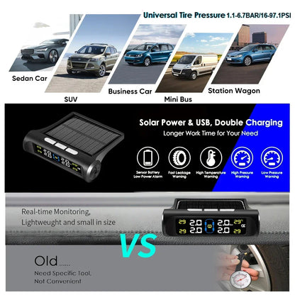 Solar Automobile Tire Pressure Monitoring Gauge - Smart Shop (Online Store for wise shoppers) 