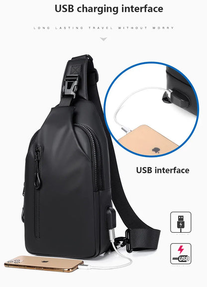 Waterproof Chest Bag with USB Charging Interface - Smart Shop (Online Store for wise shoppers) 