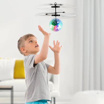 LED Gesture-Control Crystal Ball - Interactive Flying Toy with Colorful Lights