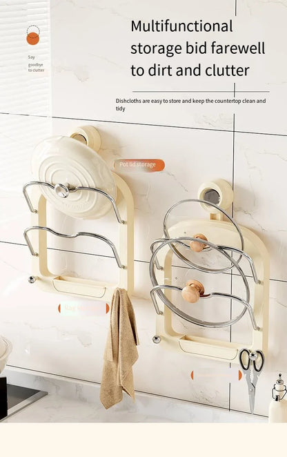 Suction Cup Pot Lid Rack - Smart Shop (Online Store for wise shoppers) 