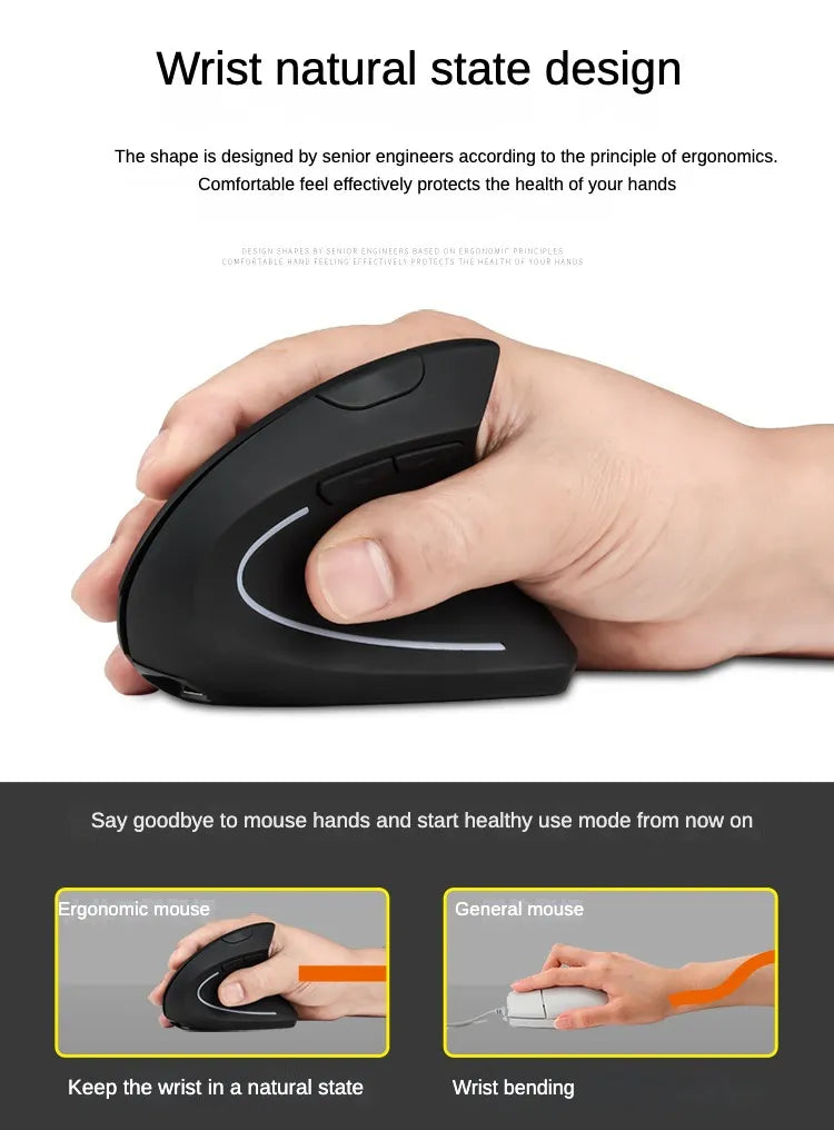 Ergonomic Wireless Vertical Mouse - Smart Shop (Online Store for wise shoppers) 