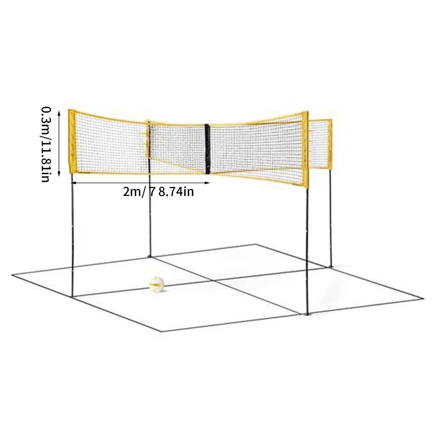 4-Way Square Volleyball Net Set - Smart Shop (Online Store for wise shoppers) 