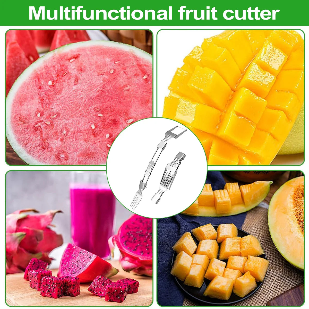 Foldable 2 In 1 Stainless Steel Fruit Slicer - Smart Shop (Online Store for wise shoppers) 