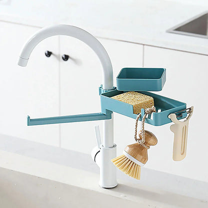 Double Floor Faucet Swivel Sponge Drain Rack - Smart Shop (Online Store for wise shoppers) 