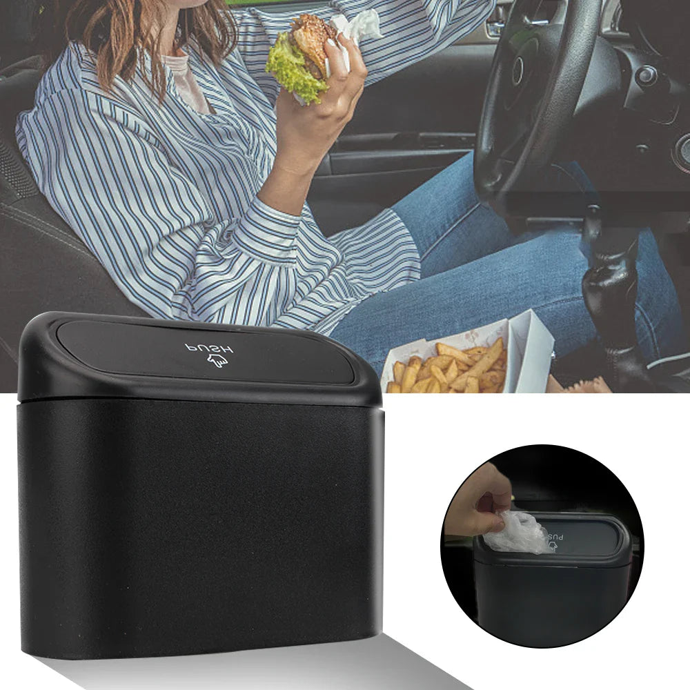 Compact Car Trash Bin - Universal Car Interior Organizer