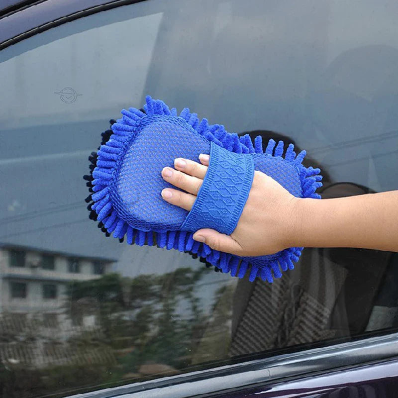 Ultra-Absorbent Chenille Microfiber Car Wash Mitt – Scratch-Free Cleaning Glove