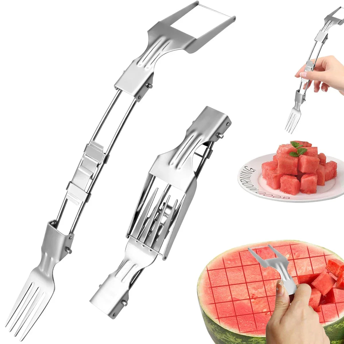 Foldable 2 In 1 Stainless Steel Fruit Slicer - Smart Shop (Online Store for wise shoppers) 