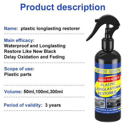 Ultimate Car Plastic and Leather Restorer - High-Gloss Finish