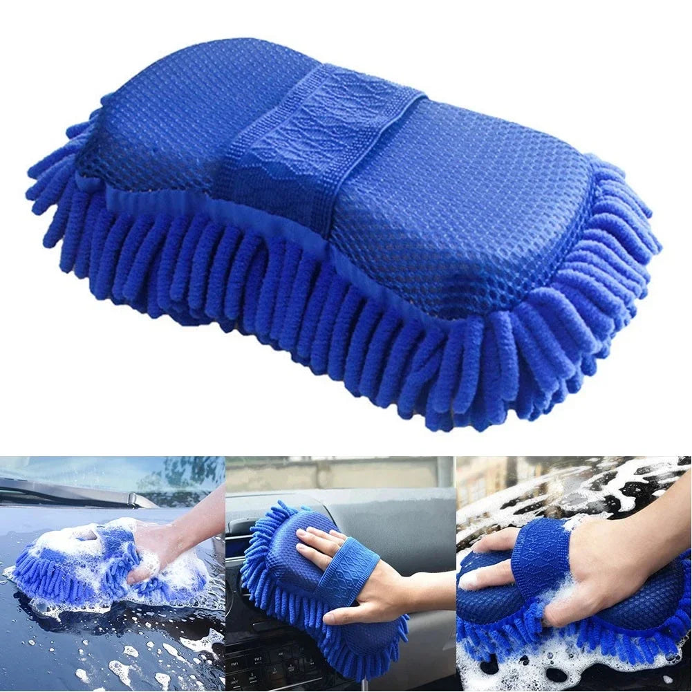 Ultra-Absorbent Chenille Microfiber Car Wash Mitt – Scratch-Free Cleaning Glove